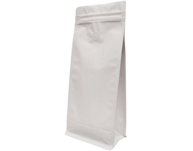 1kg Box Bottom Coffee Bag | White kraft