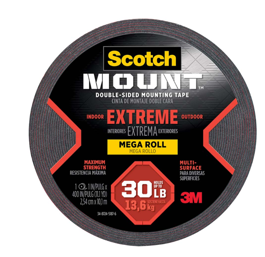 Scotch Extreme Mounting Tape 414H-L Mega Roll 2.54cm x 10.1m