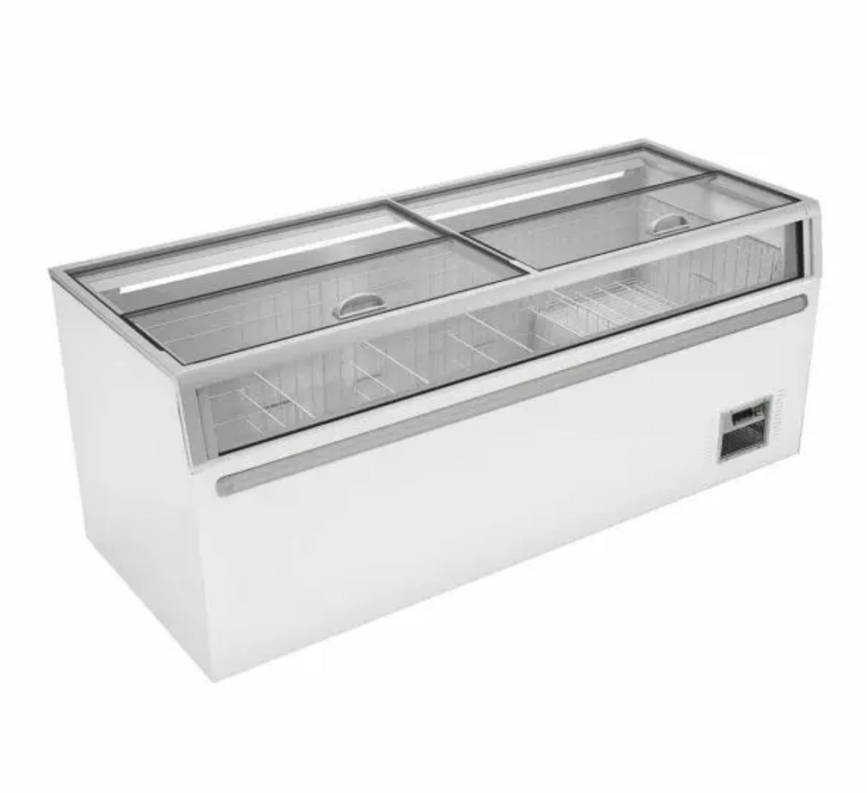 Thermaster Supermarket Island Freezer with Glass Sliding Lids