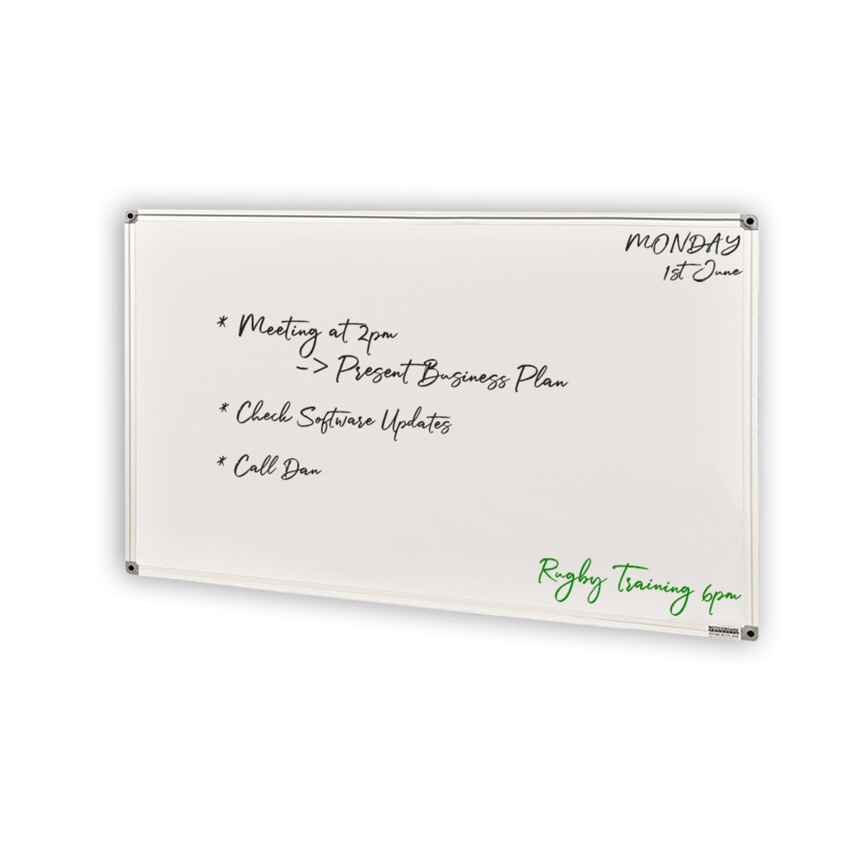 ACRYLIC LACQUER WHITEBOARD | Aluminium Frame