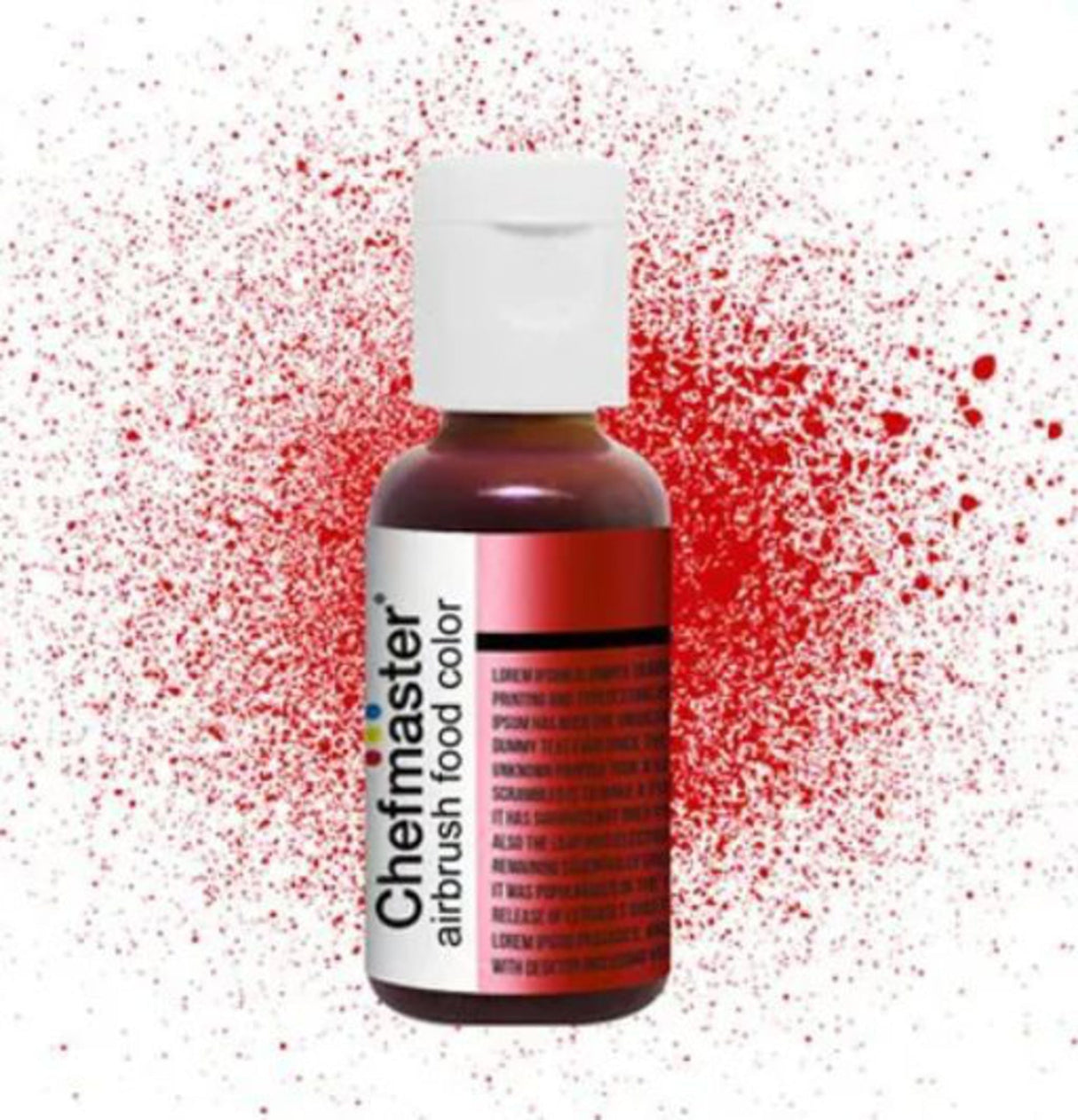 Chefmaster Airbrush Liquid Metallic Red .67oz Bottle