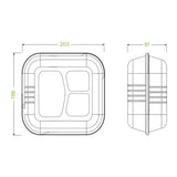 20x22x9cm / 7.8x8x3in Natural Plant Fibre Clamshell