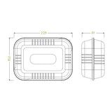 23x15x8cm / 9x6x3in White Plant Fibre Clamshell