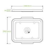 2 & 3-Compartment Natural Plant Fibre BioCane Takeaway Lid