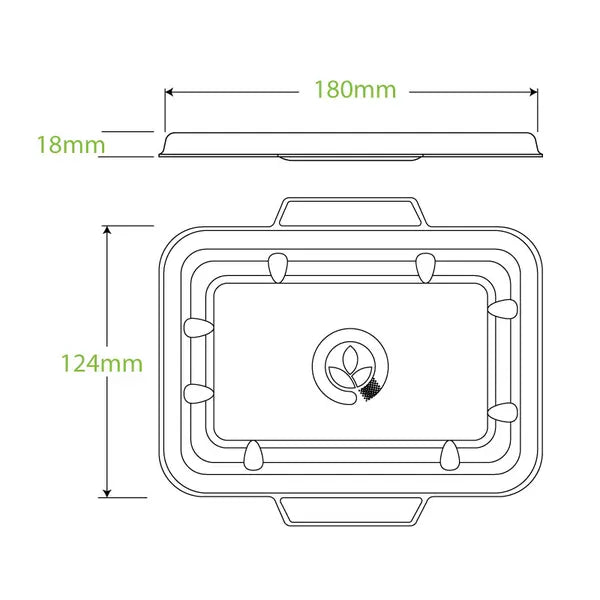 500ml & 600ml Natural Plant Fibre Takeaway Lid