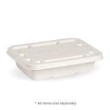 500ml & 600ml White Plant Fibre Takeaway Lid