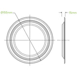 15cm / 6" Round Plant Fibre Plate