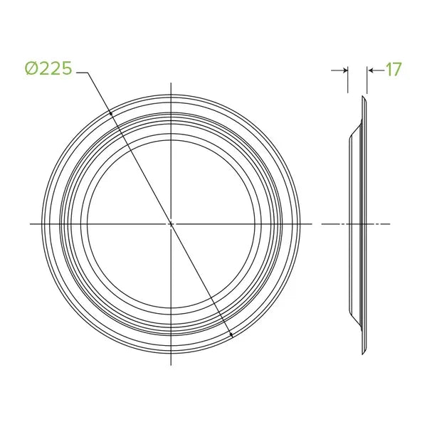 23cm / 9" Round Plant Fibre Plates