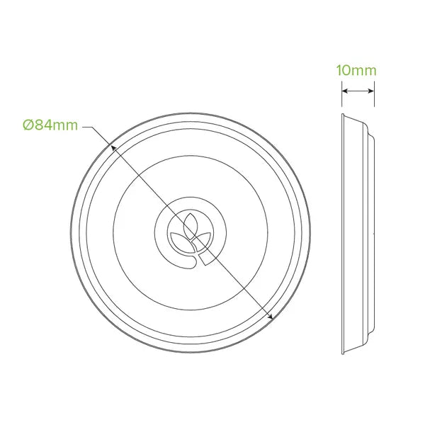 90ml & 120ml Natural Plant Fibre Sauce BioCup Lid