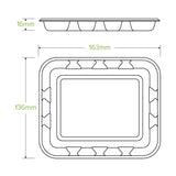 16x14x2cm / 6x5" Plant Fibre Produce Tray