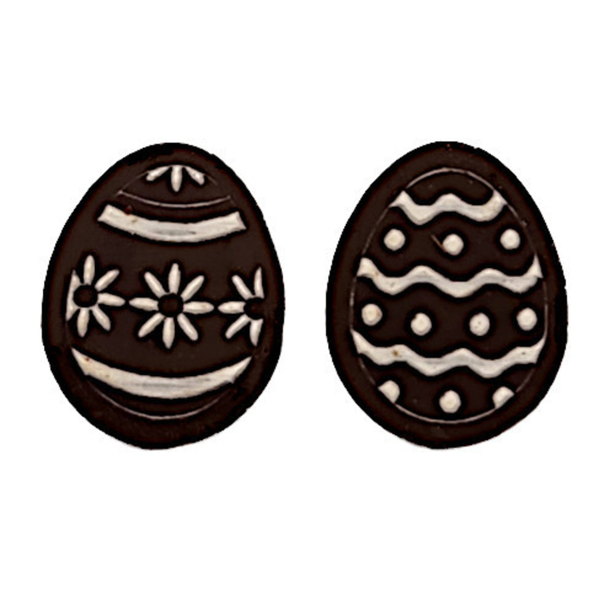 Chocolate Dark Easter Egg shape Assorted - 25mm (30PK)