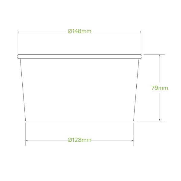 1,000ml Large Kraft BioBowl