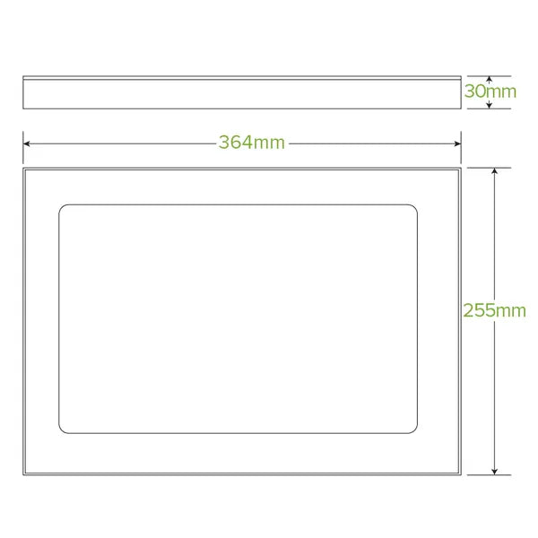 Medium BioBoard Catering Tray PLA Window Lid