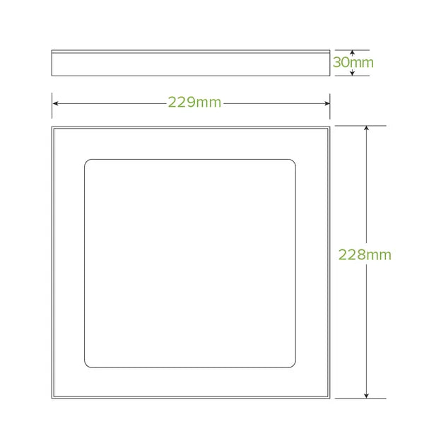 Small BioBoard Catering Tray PLA Window Lid