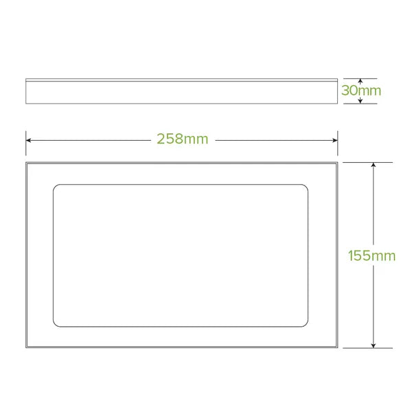 Extra Small BioBoard Catering Tray PLA Window Lid