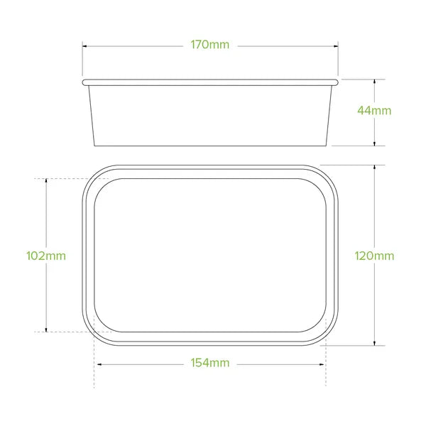 500ml Kraft BioBoard Takeaway Base