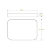 500-1,000ml White Paper BioBoard Takeaway Lid