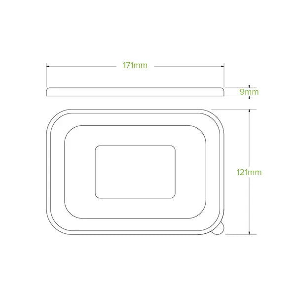 500-1,000ml CPLA BioBoard Takeaway Lid