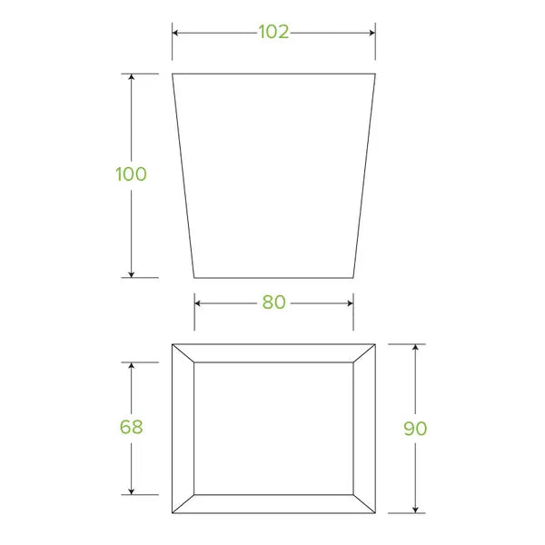 780ml / 26oz BioBoard Noodle Box