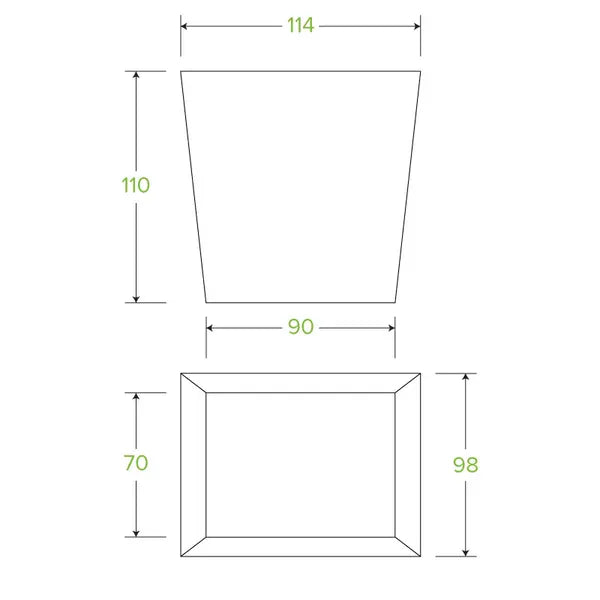 960ml / 32oz BioBoard Noodle Box