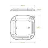 750ml-1,400ml Clear RPET Square Takeaway Lid