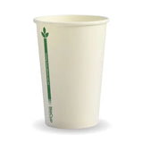 320ml / 10oz (80mm) White Green Line Single Wall BioCup