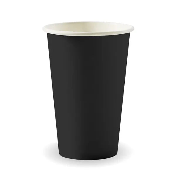 350ml / 12oz (80mm) Black Single Wall BioCup