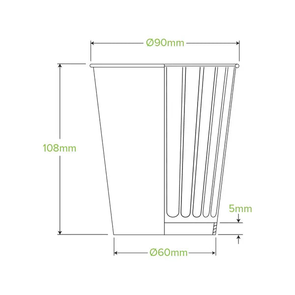 390ml / 12oz (90mm) Christmas Double Wall BioCup