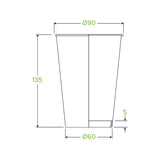 510ml / 16oz (90mm) Leaf Single Wall BioCup