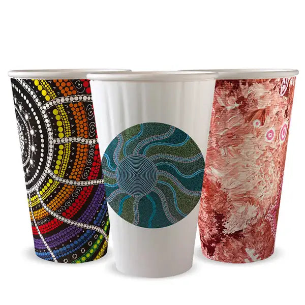 460ml / 16oz (90mm) Indigenous Art Series Double Wall BioCup