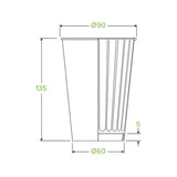 460ml / 16oz (90mm) Leaf Double Wall BioCup