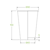 20oz Leaf BioCup 595ml / 20oz (90mm) Leaf Single Wall BioCup