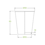 280ml / 8oz (90mm) Leaf Single Wall BioCup