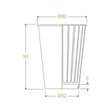 255ml / 8oz (80mm) Leaf Double Wall BioCup