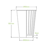 460ml / 16oz (90mm) Kraft Green Stripe Double Wall BioCup