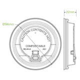 90mm Large Natural Reclosable Plant Fibre BioCup Lid