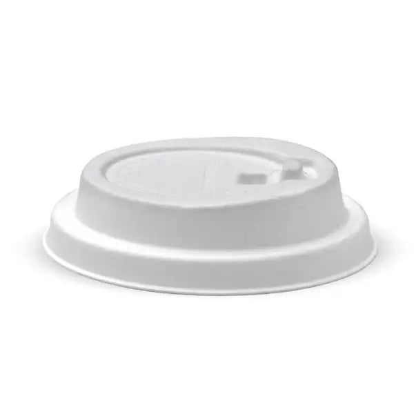 80mm Small White Reclosable Plant Fibre BioCup Lid