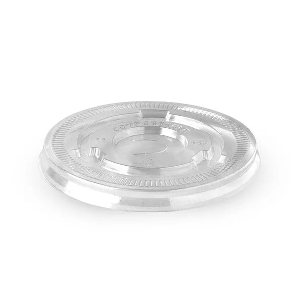 90mm PLA Clear Flat Cold Paper BioCup Lid