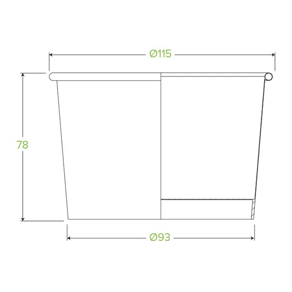 550ml / 16oz White BioBowl