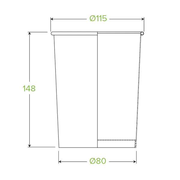 950ml / 32oz White BioBowl