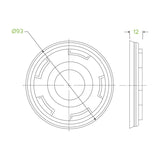 250ml / 8oz White PLA BioBowl Lid