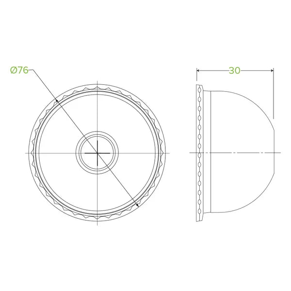 60-280ml Dome Clear BioCup Lid