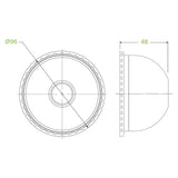 300-700ml Dome 22mm Hole Clear BioCup Lid