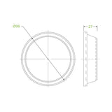 300-700ml Raised Flat No Hole Clear BioCup Lid