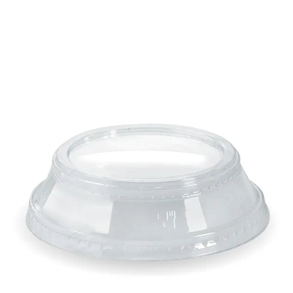 300-700ml Raised Flat No Hole Clear BioCup Lid