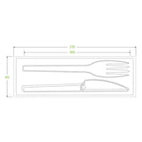 16.5cm / 6.5" PLA Knife, Fork & Napkin Set