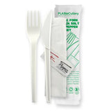 16.5cm / 6.5" PLA Knife, Fork, Napkin, Salt & Pepper Set