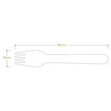 16cm Coated Wood Fork