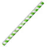 10mm Jumbo Green Stripe BioStraw