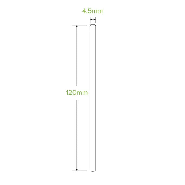 4.5mm Cocktail Black BioStraw